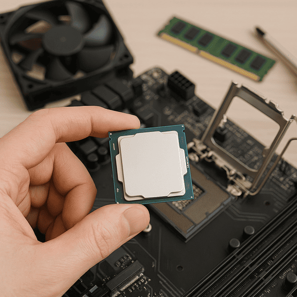 電腦 CPU 核心與時脈效能晶片圖