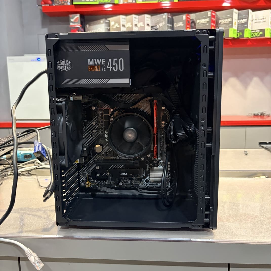 電腦內部整線完工照，酷碼電源與ASUS主機板安裝，高雄組裝電腦推薦