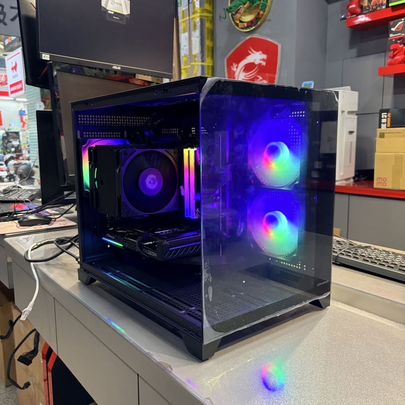 電腦開箱 完工照 DIY 散熱優化 前側視角