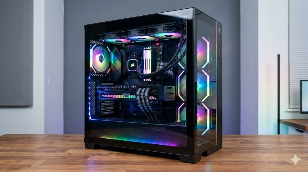 電腦組裝完工RGB透側照